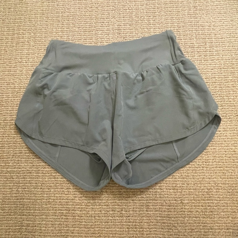 pastel blue high waisted shorts